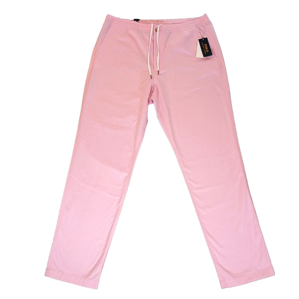 POLO RALPH LAUREN Men's Stretch Classic-Fit Polo Chino Pants Pink Size XL